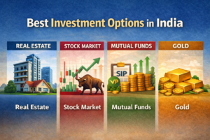 best investment options in India – real estate vs stock market vs mutual funds vs gold image - raarya