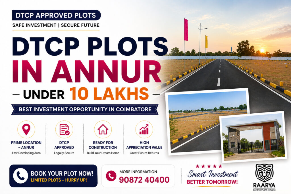 DTCP Plots in Annur Under 10 Lakhs – Best Investment Opportunity in Coimbatore